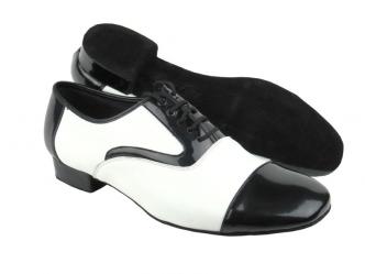 dansschoenen wit zwart lak  